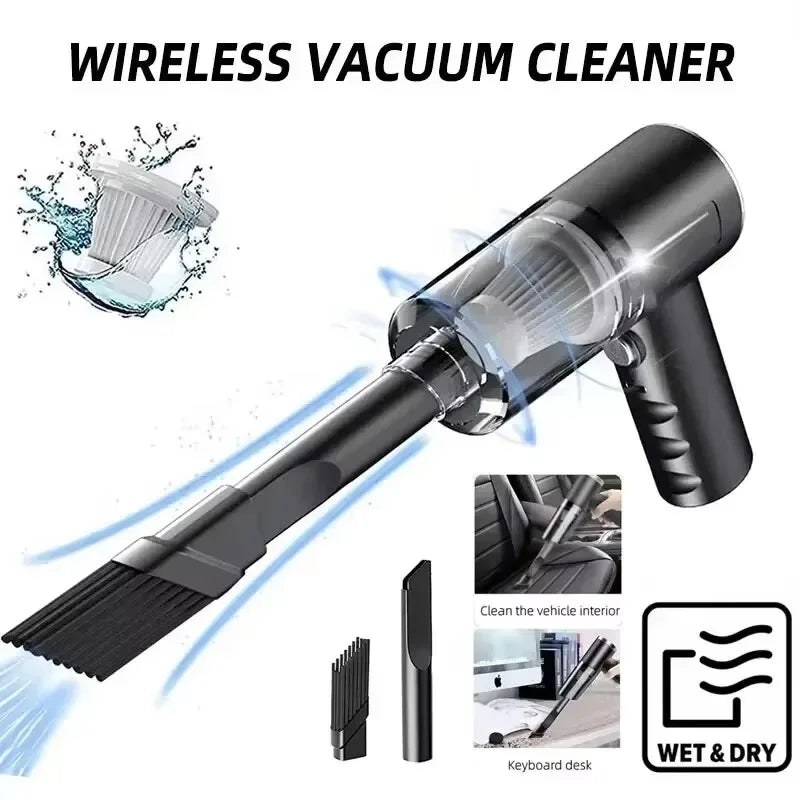 Portable Wireless Car Vacuum Cleaner Wireless Vacuum Cleaner Dual Use for Home and Car 90W High Power Powerful Vacuum Cleaner