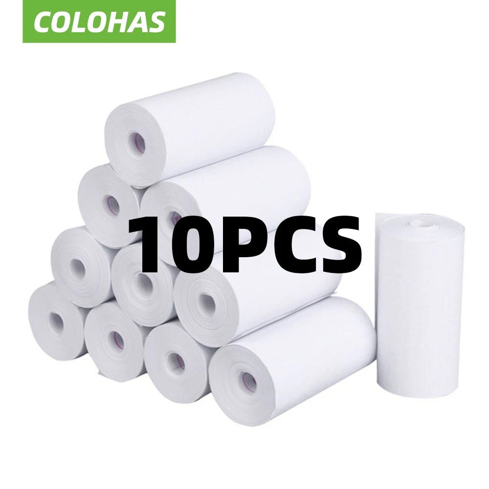 10Rolls Thermal Paper Camera Printing White Children Camera Instant Print Kids Printing Paper Replacement Accessories Parts