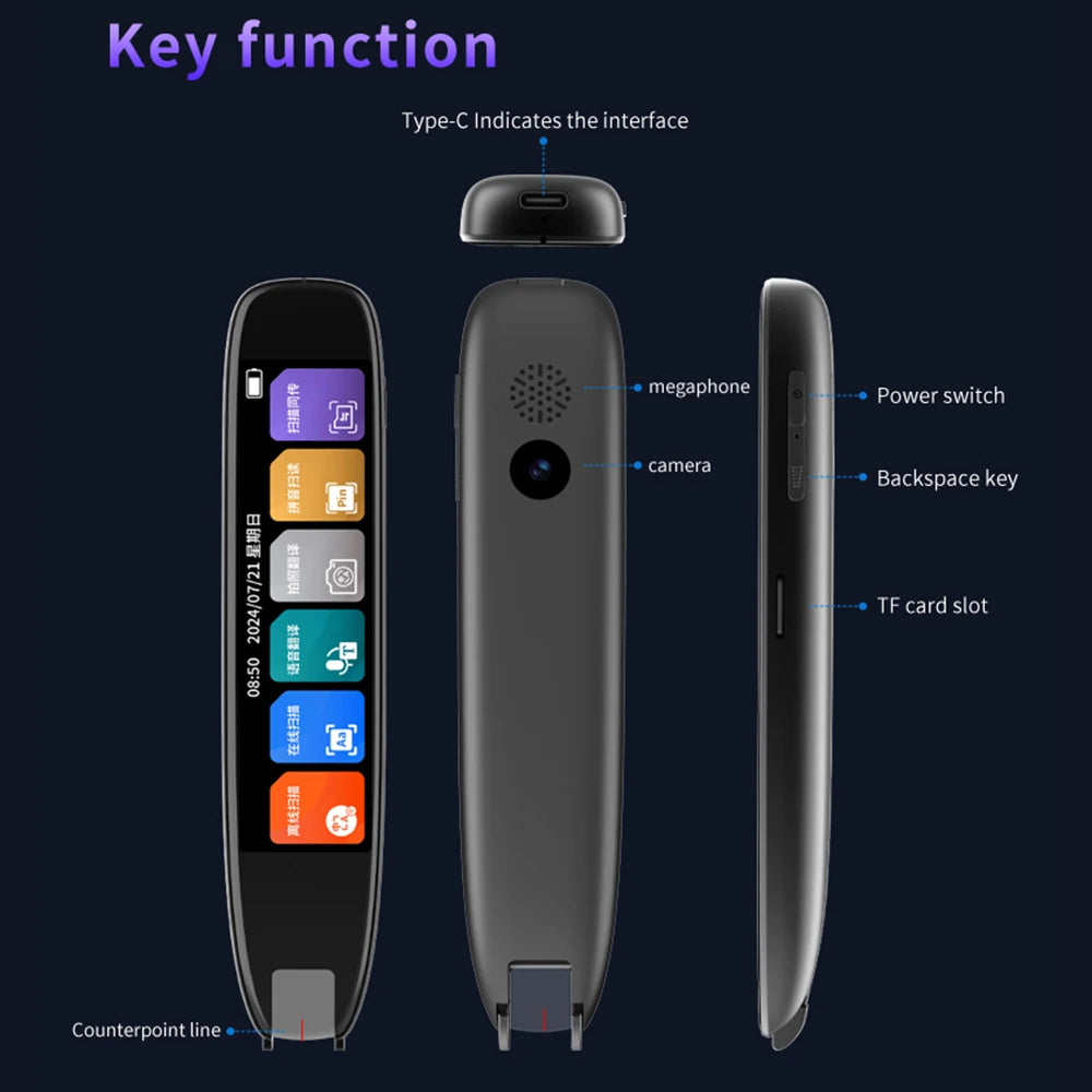 Dictionary Translation Pen Scan Reader Device Text Scanning Reading Translator Wifi/Bt Connection Online Photo Translate