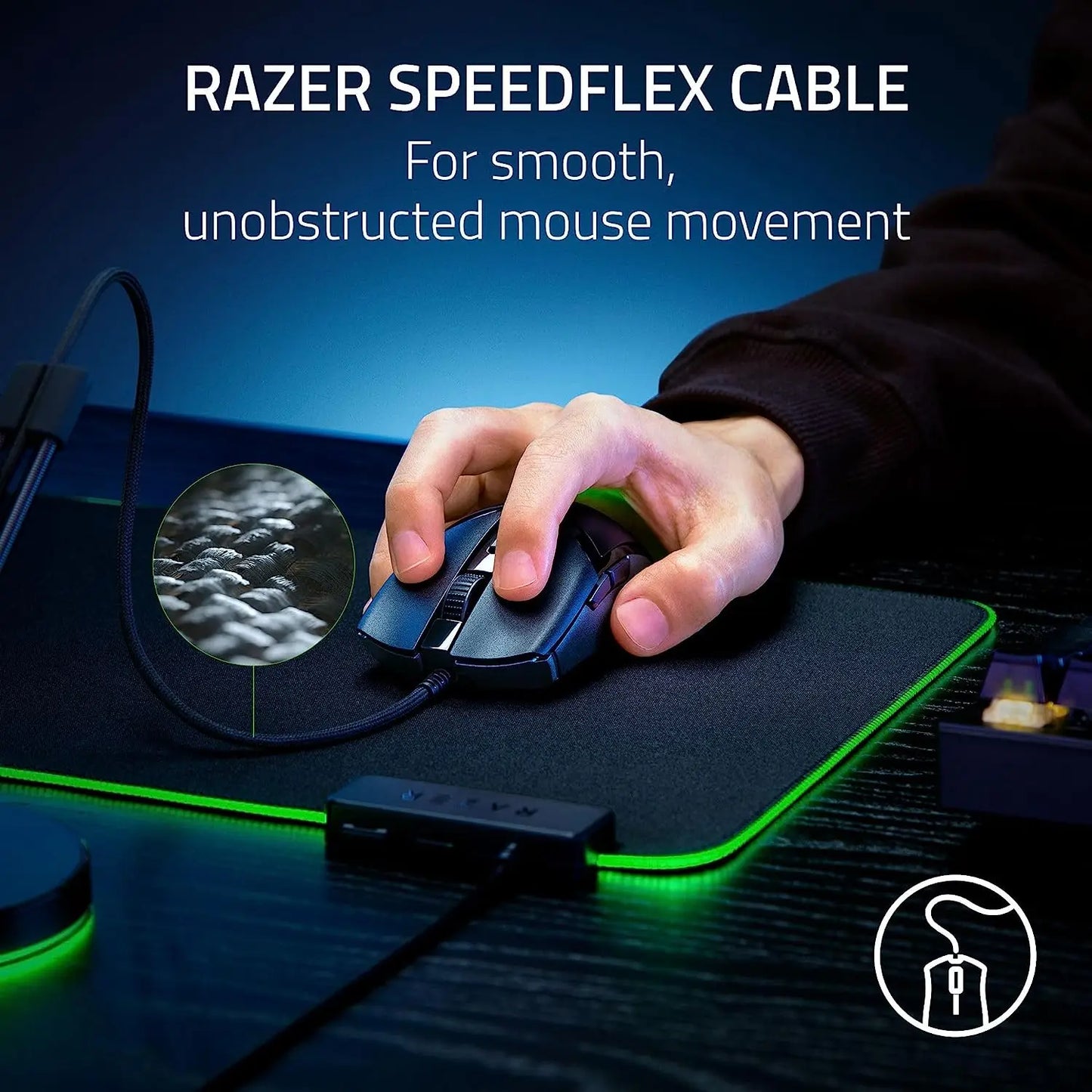 New Original Cobra 58G Lightweight Wired Gaming Mouse Optical Mouse Switches Gen-3 Chroma Lighting with Gradient Underglow