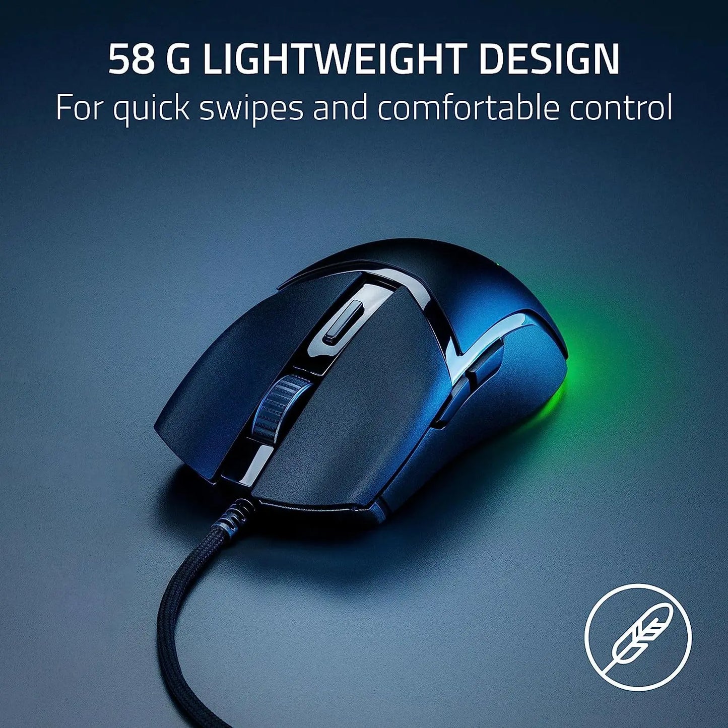 New Original Cobra 58G Lightweight Wired Gaming Mouse Optical Mouse Switches Gen-3 Chroma Lighting with Gradient Underglow