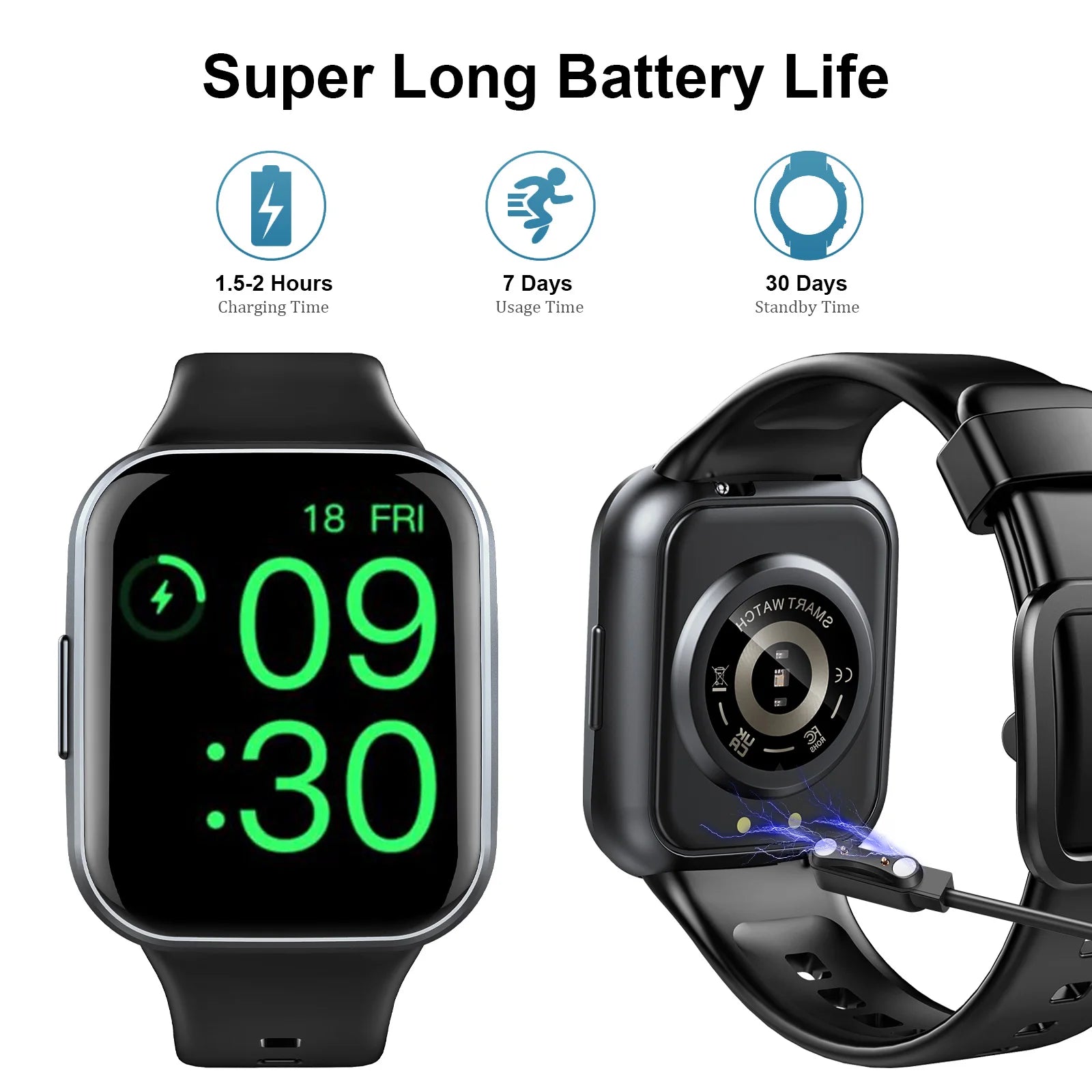 Smart Watch, 1.69" HD Touch Screen Fitness Watch, 25 Sports Modes Fitness Tracker, IP68 Waterproof Smartwatch.