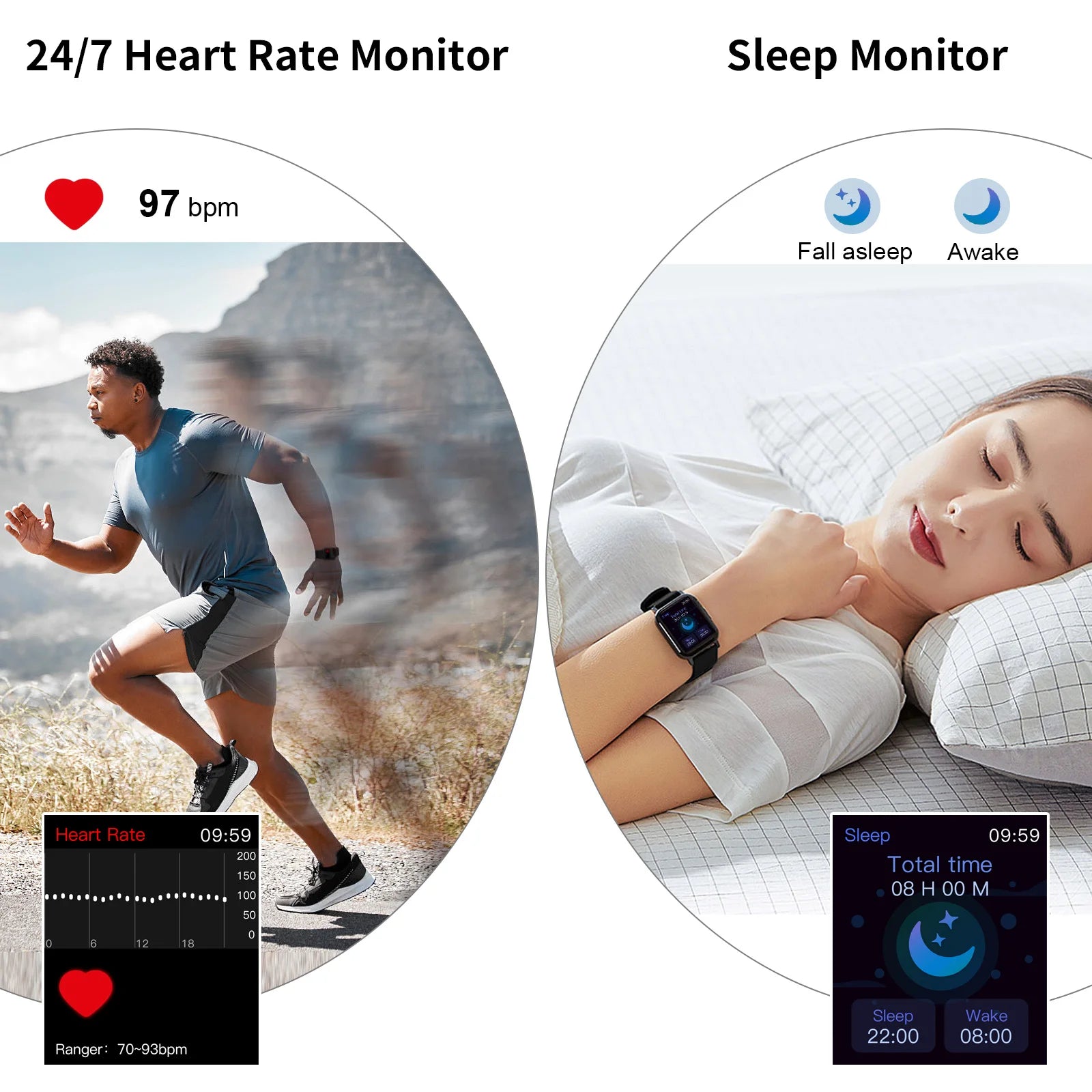 Smart Watch, 1.69" HD Touch Screen Fitness Watch, 25 Sports Modes Fitness Tracker, IP68 Waterproof Smartwatch.