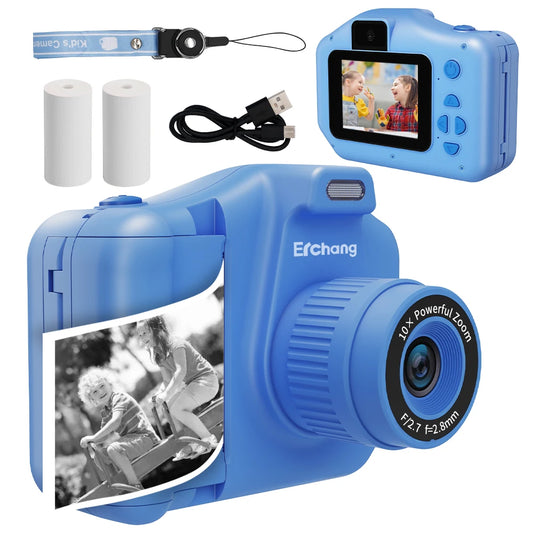 New Children Instant Print Camera 10X Digital Zoom Kids Digital Photo Camera Girl'S Child Camera Video Boy'S Birthday Gift