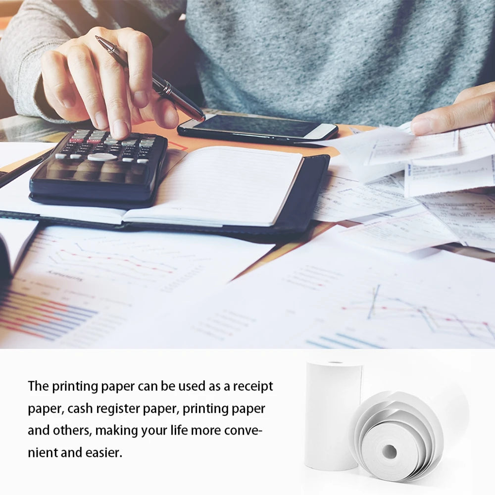 10Rolls Thermal Paper Camera Printing White Children Camera Instant Print Kids Printing Paper Replacement Accessories Parts