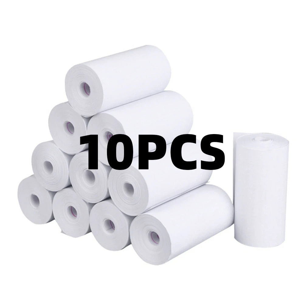 10Rolls Thermal Paper Camera Printing White Children Camera Instant Print Kids Printing Paper Replacement Accessories Parts